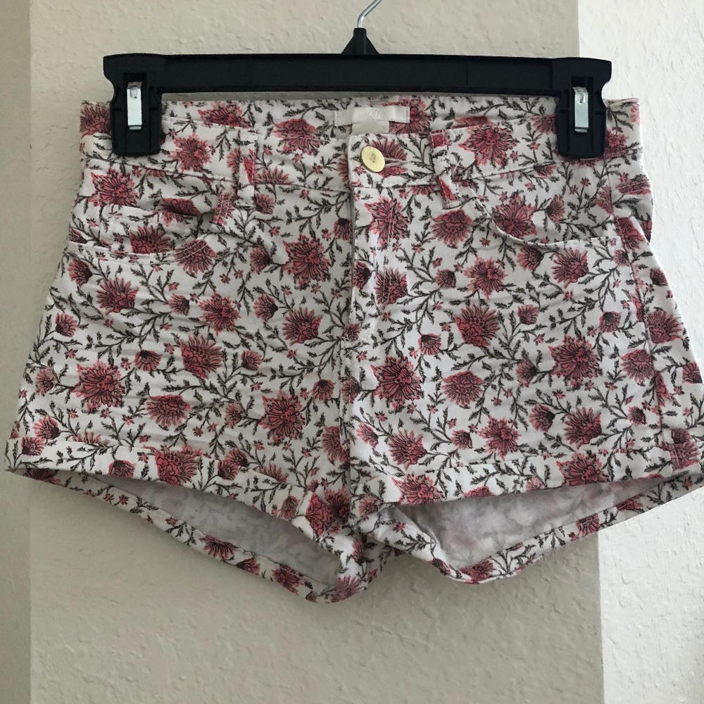 H&M Floral Denim Shorts